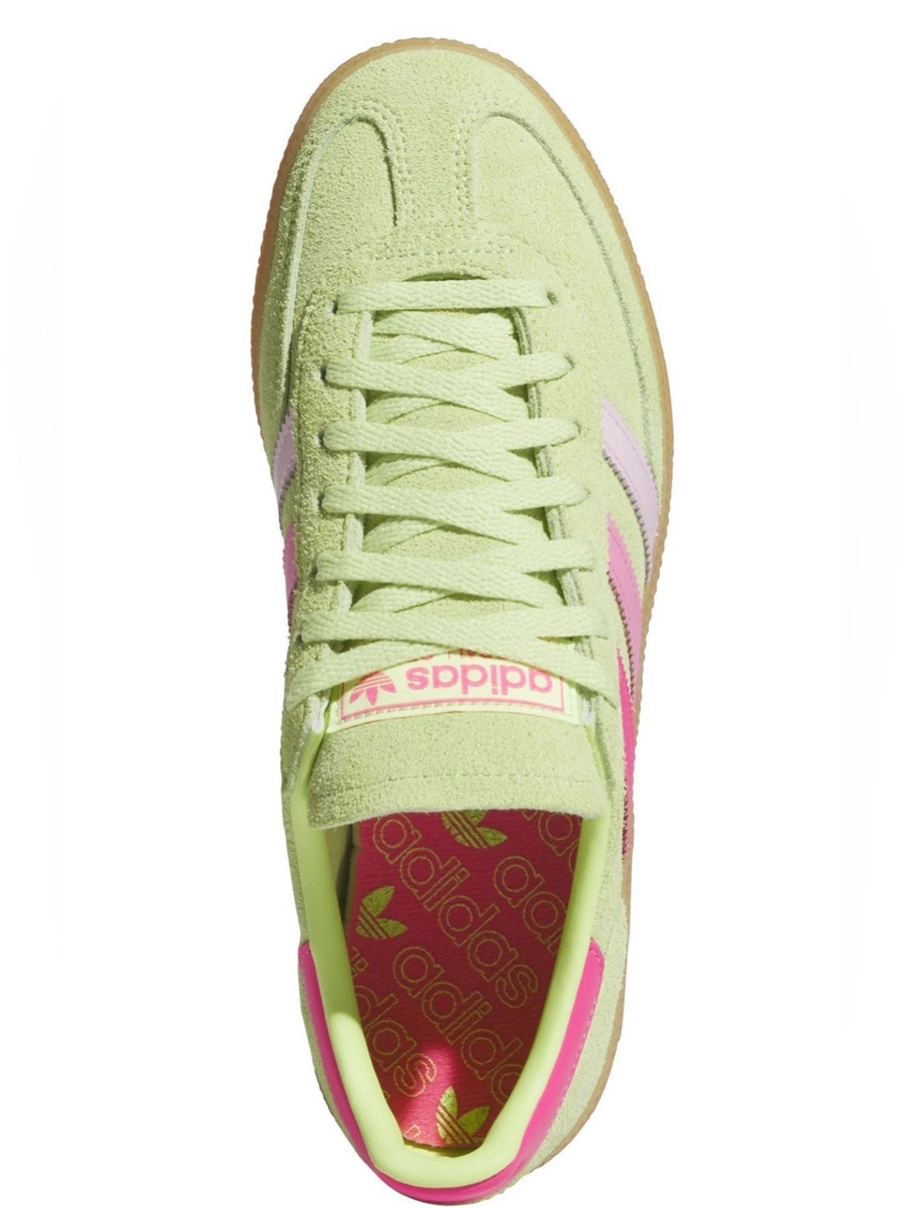 adidas Women’s Light Green and Pink Suede Sneakers - Picture 3 of 6